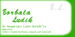 borbala ludik business card